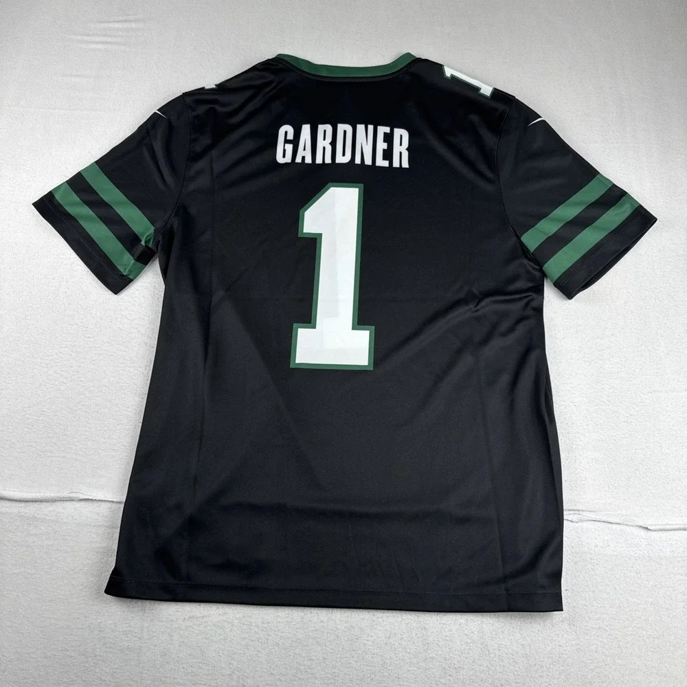 New! Sauce Gardner New York Jets Mens L Black NFL Jersey football tailgate